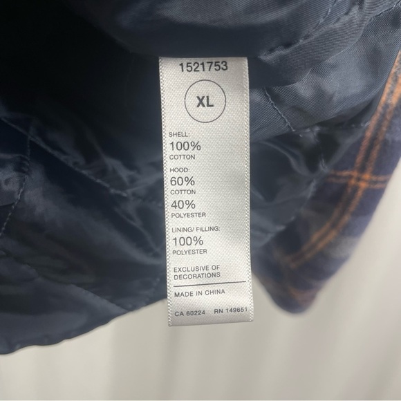 Legendary Whitetails XL Quilted Plaid Hooded Shacket Camp Outdoor Warm Casual - Picture 7 of 10